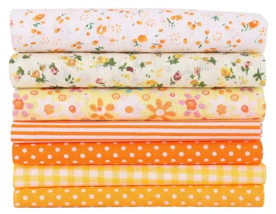 Image de Ensemble de tissus en coton - Coffret de 7 pièces pour travaux de couture créatifs