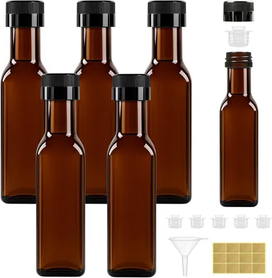 Zdjęcie produktu dla Dozownik do oleju - zestaw 6 sztuk - pojemność 100 ml - szklany - szczelny