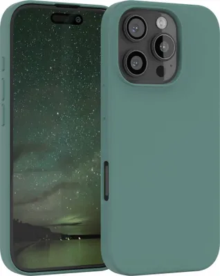 Produktbild von EAZY CASE Silikonhülle für Apple iPhone 16 Pro Silikon Backcover Schutz in Grün