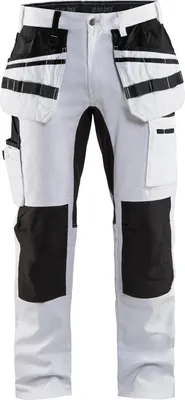 Produktbild von Blakläder Maler Hose mit Stretch Einsätzen 1910 1000 in weiß/schwarz, Größe:52