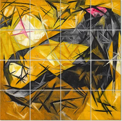 Produktbild von Legendarte - Multipanel Bilder Katzen - Natalia Goncharova cm. 200x200 (16 Stück)