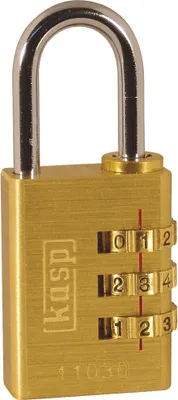 Produktbild von kasp Zahlen Vorhängeschloss Breite: 30 mm Serie 110 kurzer Bügel