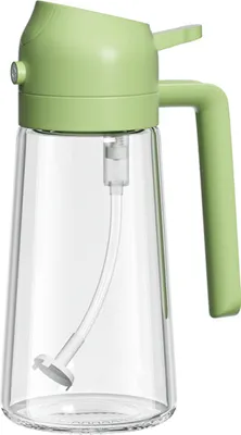 Produktbild von Ölsprüher zum Kochen, 2-in-1-Ölspender, 500 ml/17 oz, Glas-Sprühflasche mit Ausgießer, wiederverwendbarer Ölsprüher in Lebensmittelqualität für Küche, Salat, Braten, Grillen
