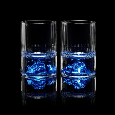 Biergläser blau, 2 Stück, Kristall, 45 ml Fassungsvermögen