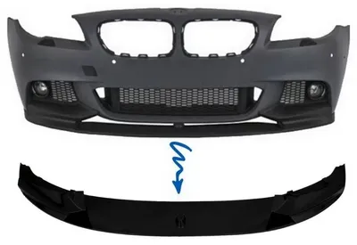 Imagen del producto de Labio spoiler para parachoques, diseño M, color , compatible con BMW Serie 5 (F10, F11), tanto para sedán como para familiar.