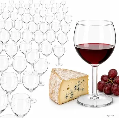 Imagen del producto de Conjunto de 120 vasos para vino, capacidad de 190 ml, copa clásica para vino, vaso para vino tinto