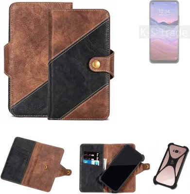Produktbild von K-S-Trade Handyhülle Schutzhülle Bookstyle Case kompatibel mit ZTE a1 Klapphülle Cover Hülle Schutztasche 1x