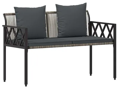 Obrázek produktu pro vidaXL Venkovní lavice pro 2 osoby 116 x 56 x 75 cm z poly-rattanu