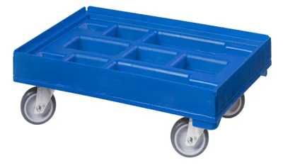Produktbild von Hygienetransportroller - Typ B - 4 Lenkrollen : blau Farbe: blau