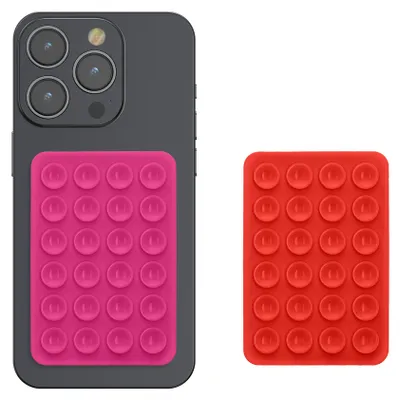 Produktbild von kwmobile 2x Silikon Saugnapf Handyhalterung - Handy Halter selbstklebend - 5,5 x 8cm - Universal Halterung für Handyhüllen - Kompatibel mit iPhone und