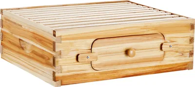 Zdjęcie produktu dla Zestaw startowy SucceBuy z ulem średniej wielkości, 100% naturalne drewno cedrowe pokryte woskiem pszczelim, ul Langstroth z 10 ramkami i fundamentami, przezroczyste akrylowe okna