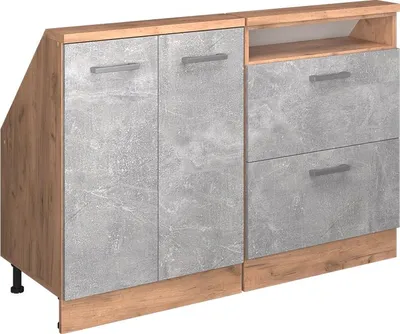 Produktbild von Dachschrägenschrank-Set Vicco Rion Beton 2er Set, Model 55964