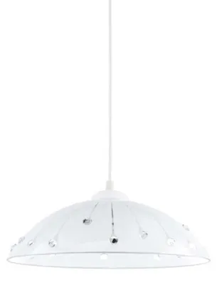 Image de Eglo 96073 Vetro, suspension blanche transparente