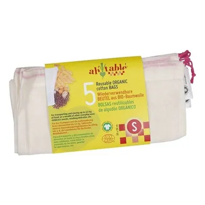 Image de 5 sacs en coton - taille S 20x28cm