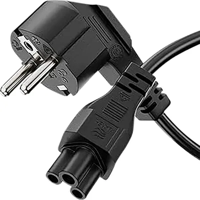 Produktbild von SONERO Netzkabel Schutzkontaktstecker, X-SKW-C5G-030B, 90°, schwarz, 3m