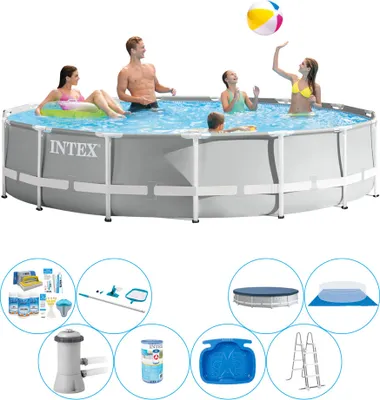 Zdjęcie produktu dla Basen z akcesoriami - Intex Prism Frame Round 457x107 cm