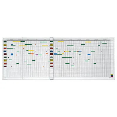 Produktbild von Magnetoplan Personalplaner Urlaubs- und Aktivitätenplaner -7Tage - 80 Mitarbeiter - 200x100cm - magnetisch - Aluminiumrahmen