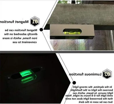 Productafbeelding van Famanu waterpas, aluminiumlegering - Horizontale waterpas met magneet - 90x25x21mm - Bruin
