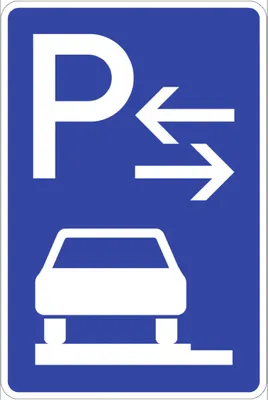 Produktbild von Verkehrsschild VZ315-63, Parken ganz auf Gehwegen links (Mitte), Alu, RA1, 42...