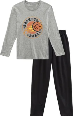 Produktbild von AUTHENTIC LE JOGGER Pyjama 2 -teilig grau meliert / schwarz Größe 158/164