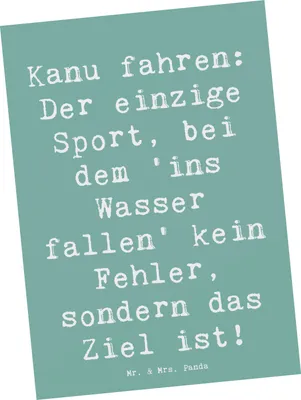 Produktbild von Mr. & Mrs. Panda Postkarte Spruch Kanu Abenteuer - Meeresbrise - Geschenk, Sportler, Ansichtskarten, Wasser, Kunstkarten, Grußkarte, Flüsse, Natur, Sportart, Postkarten