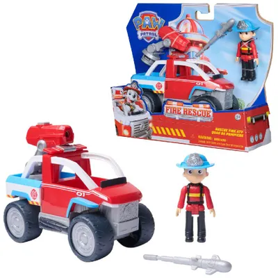Produktbild von Paw Patrol Fire Rescue - Ryders Rettungsfahrzeug (mit Drohnen-Abwerfer und Ryder Figur)