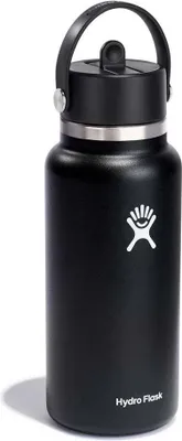 Produktbild von Hydro Flask 947ml Wide Flex Straw Cap Thermosflasche Schwarz  Schwarz One Size