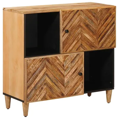 Produktbild von Möbel Stauraumschränke Braun 80 x 33,5 x 75 cm Massivholz MangoCD- & DVD-Regale - CD- & DVD-Regale c6351