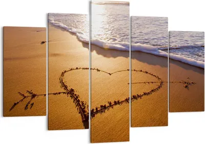 Produktbild von Bild auf Leinwand - Leinwandbild - Sommer Meer Sand Strand - 150x100cm - Wand Bild - Wanddeko - Leinwanddruck - Bilder - Kunstdruck - Wanddekoration - Leinwand bilder - Wandkunst - EA150x100-3163