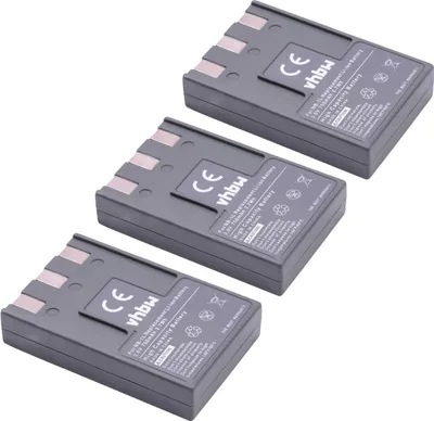 Produktbild von vhbw 3x Akku kompatibel mit Canon Digital Ixus 330, 400, 300, V, 430, 500, V2, V3 Kamera (750 mAh, 3,6 V, Li-Ion)