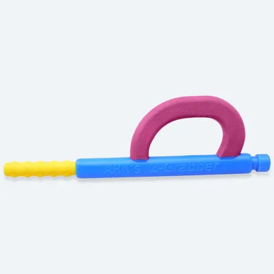 Image de Ark Therapeutics : Jouet vibrant stimulant la motricité orale, modèle Z-Grabber, couleur magenta. Cet appareil vibrant combine les fonctions du Z-Vibe avec une boucle à mordiller, offrant ainsi une stimulation orale.