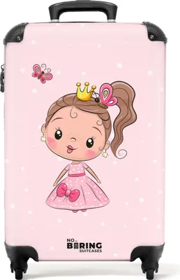 Obrázek produktu pro NoBoringSuitcases.com® - Dětský dívčí vozík - Dětský kufr Princess - 55x35x25Kufr do ruky 55x35x20 cm, 36L,
