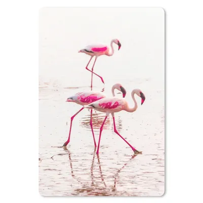 Produktbild von MuchoWow® Mauspad Mousepad Rosa Flamingos im Wasser vor Kenia 18x27 cm - Mousepads - Maus Mat - Pad - Mausunterlage