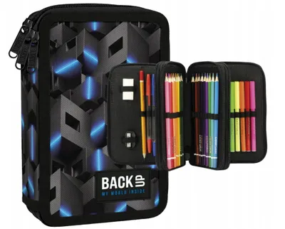 Produktbild von Derform BackUp Piórnik trójkomorowy z wyposażeniem Riddle, 1 sztuka