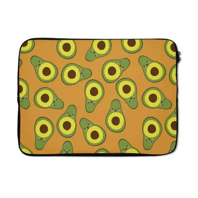 Produktbild von MuchoWow® Laptop Hülle 13 Zoll Kawaii - Muster - Avocado Laptoptasche - Laptophülle - Sleeve - Rundumschutz