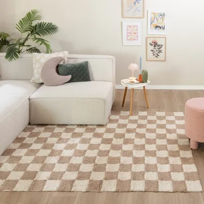 Produktbild von Volero - Retro Teppich - Gambit Beige Weiß - 160x230 cm - Wohnzimmer, Schlafzimmer - Retro