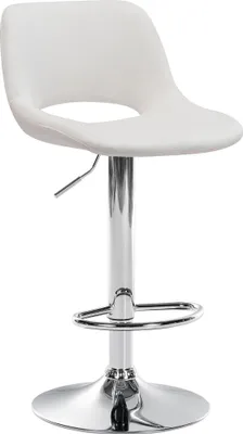 Produktbild von CLP Barhocker Camden Samt drehbar und höhenverstellbar creme Material Gestell Metall in Chromoptik