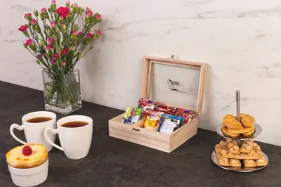 Image de Boîte à thé en bois TEA - 6 compartiments