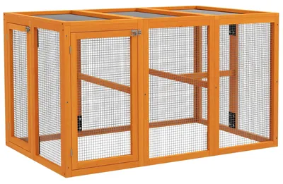 Obrázok produktu pre Kuriňa z dreva pre 1-3 sliepok | Farba: oranžová | Rozmery: 84,5 x 140 x 80,5 cm