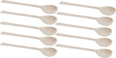 Zdjęcie produktu dla Drewniana łyżka łyżeczka 15 cm kulka do cukru soli 10 sztuk