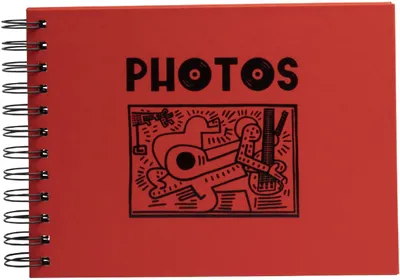 Produktbild von Exacompta 15183E Fotoalbum mit Spiralbindung, 50 schwarze Seiten, Musicart - Rot