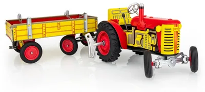 Obrázek produktu pro Traktor ZETOR s valníkem červený - plastové disky kol KOVAP