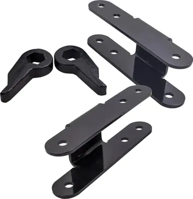 Produktbild von Lift-Kit, geschmiedeter Stahl, 1"-3" verstellbare Vorderhebung, 2" Hinterhebung, Kompatibilität mit Chevy S10 1982-2004, Artikelmaße: 32cm x 22cm x 13cm