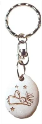 Produktbild von Schlüsselanhänger \Schutzengel\" 5cm Stein"