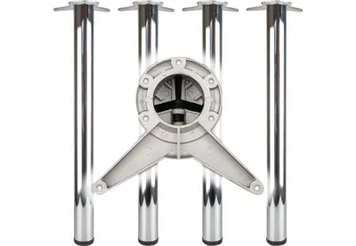 Productafbeelding van Tischbein-set, chroom, gepolijst, 60 mm diameter, 710 mm hoogte, bevestiging met inbussleutel