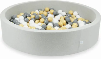 Immagine prodotto di Vasca asciutta grigio chiaro 130x30 con 600 palline: Beige, grigio, bianco