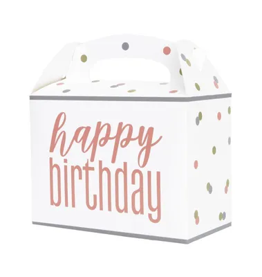 Produktbild von Partybox Happy Birthday Glitz 6Stk. Rosegold