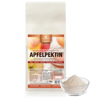 Produktbild von Golden Peanut Apfelpektin 1 kg - Apfel Pektin, natürliches Geliermittel zusatzfrei, glutenfrei, Gelee und Marmeladen