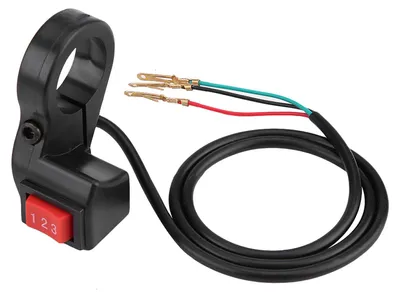 Zdjęcie produktu dla 22 mm 7/8 cala Przełącznik elektryczny 3-biegowy do kierownicy motocykla, roweru elektrycznego lub hulajnogi
