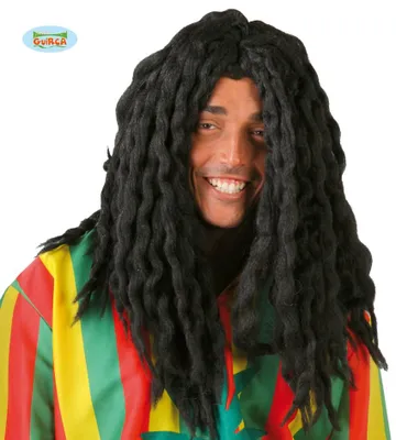 Produktbild von schwarze Rasta Perücke für Herren